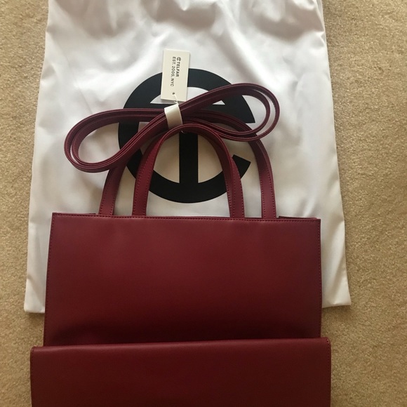 Telfar Medium Shopping Bag. Oxblood - Picture 8 of 9